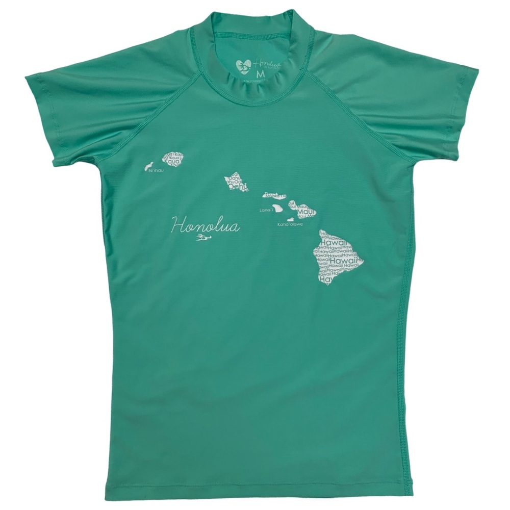 Honolua Surf Company Short Sleeve Rashguard UV Protection Swim Shirt